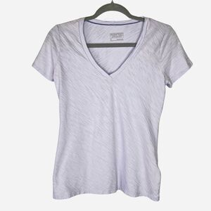 Patagonia Necessity V-Neck T-Shirt Organic Cotton Tencel Size Small Light Purple